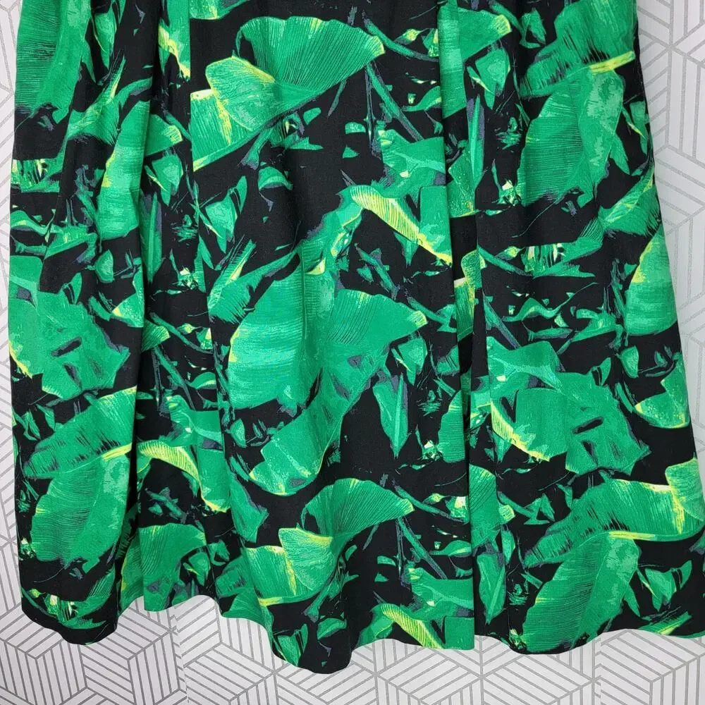 Vince Camuto Island Palm Pleat Skirt Sz 12 - Picture 5 of 12